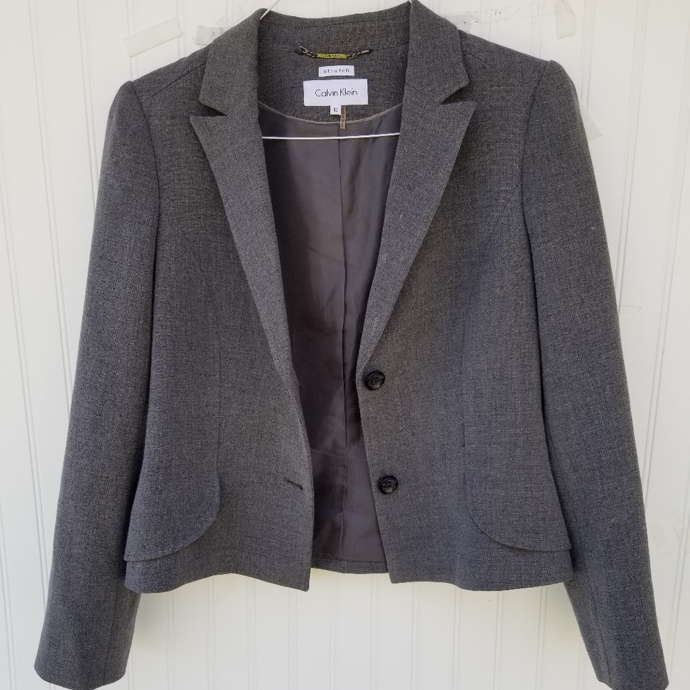 Calvin Klein (10) Women's Grey Blazer.